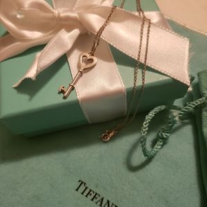 AUTHENTIC Tiffany & Co. key pendant necklace
